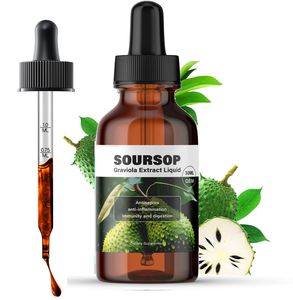 Gotas Líquidas de Guanábana Saludable OEM 10 en 1 con Extractos Herbales de Musgo Marino, Moringa, Cúrcuma, Aceite de Semilla Negra y Ashwagandha - Product Image 1