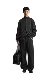 <span class=keywords><strong>Cardigan</strong></span> Lavorato a Maglia con Doppia Cerniera <span class=keywords><strong>Grigio</strong></span> da <span class=keywords><strong>Uomo</strong></span> Ottoknit Servizio di Design Personalizzato per Felpe e Abbigliamento Esterno - Product Image 1