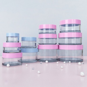 1oz 4oz 200ml 300ml Thick-Wall White Wide-Mouth PET Cosmetic Screw Top <b>Containers</b> with Gold Cap for Eye Cream - Product Image 1