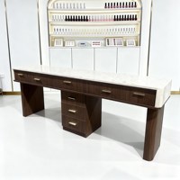 Fauteuil de pédicure de luxe, table de manucure en bois, poste de soin des ongles, ensemble table et chaise pour salon de spa, table de bar à ongles pour manucure