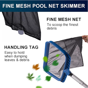 Filet de <span class=keywords><strong>piscine</strong></span> à mailles fines et tête de brosse Combo-Écumoire robuste avec brosses professionnelles 17.5 "pour le nettoyage des murs de la <span class=keywords><strong>piscine</strong></span> - Product Image 4