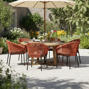 Ensemble de salle à manger d'extérieur commercial, chaises de salle à manger empilables en aluminium, <span class=keywords><strong>table</strong></span> d'extérieur, jardin, patio, restaurant, café, balcon, mobilier - Product Image 5