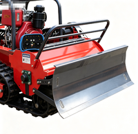 Mesin Pemotong Rumput Robot Tanpa Kabel 100cm Bensin 459cc dengan Penghancur Rumput dan Pembajak Salju untuk Semua Musim, Mesin Pembersih Rumput & Salju di Lereng Terjal
