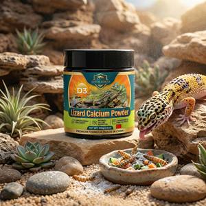 Calcio <span class=keywords><strong>de</strong></span> Alta Pureza para Reptiles con D3 - Polvo Ultrafino Sin Fósforo para Todos los Lagartos - Fábrica con Certificación GMP - Product Image 1