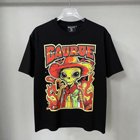 T-shirt graphique en coton épais 270 g/m² pour homme, impression sérigraphique personnalisée, coupe ample et oversize, style streetwear vintage, vente en gros