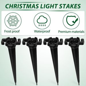 Durable 4.5 Inch Universal Outdoor Lawn <b>Light</b> Stakes 4.5'' for C9 and C7 <b>Christmas</b> <b>Light</b> Socket - Product Image 2