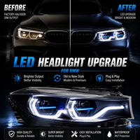 Ensemble de phares LED BK pour BMW Série 3 GT 2013-2020, projecteur DRL, clignotant séquentiel, plug and play