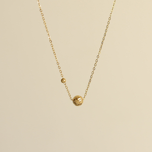 Colgante Simple de acero inoxidable para niñas, collar con dos tonos de 316L, con forma de Planeta, martillo, meteorito, bola de oro pequeña, Luna y tierra - Product Image 6
