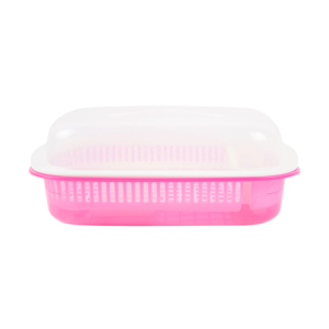 Bac de séchage de vaisselle rectangulaire moderne en plastique, empilable, avec couvercle, sans BPA, écologique, multifonctionnel et léger pour l'organisation - Product Image 6