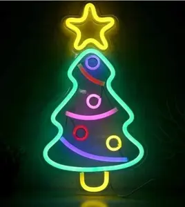 Personalizzato personalizzare regalo di natale regalo fiocco di neve LED insegna al Neon