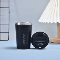 Bouteille d'eau intelligente personnalisée avec logo, 510 ml, affichage de la température LED, en acier inoxydable, thermos de voyage pour café, mug isotherme, 6-12