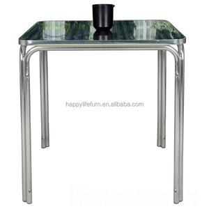 Table et bancs de jardin en aluminium imperméables pour l'extérieur, patio, cour, restaurant, meubles pour la plage HLT-196 Outdoor T - Product Image 6