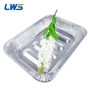 Conteneur rectangulaire <span class=keywords><strong>jetable</strong></span> en aluminium de 5830 ml, prix usine, résistant au four, qualité alimentaire, pour boulangerie, avec couvercle en aluminium - Product Image 5