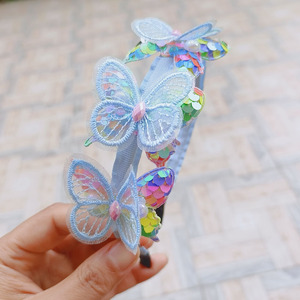 Nouveau <span class=keywords><strong>serre</strong></span>-tête en dentelle papillon pour enfants, super mignon, pince à <span class=keywords><strong>cheveux</strong></span> courte pour filles, style princesse, coiffe de <span class=keywords><strong>mariage</strong></span> pour petite fille - Product Image 4