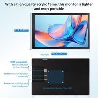 Nouvel écran tactile de 10,1 pouces, écran LCD IPS HD 1280x800 avec support, écran tactile capacitif portable noir pour les entreprises