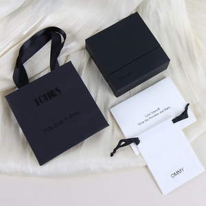 Luxury Custom Logo Black Cardboard Jewelry Box Round Storage Organizer for <b>Rings</b> and Jewelry - Product Image 2