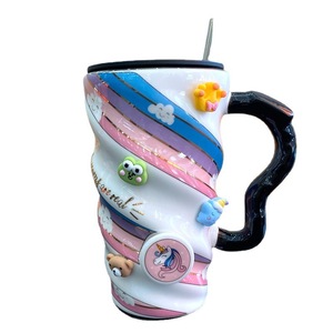Taza creativa con personalidad, bonita taza de niña, gran capacidad, celebridad de <span class=keywords><strong>Internet</strong></span>, taza de té de moda, taza de agua de cerámica para el hogar - Product Image 1