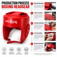 Protège-tête de boxe personnalisé avec logo, ouvert, pour MMA, Muay Thai, Kickboxing, Sparring, Entraînement, Vente en gros, OEM, ODM