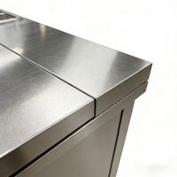 Réfrigérateur de Comptoir en Acier Inoxydable pour Restaurant, Table de Travail Congélateur pour Salades, Sandwichs et Pizzas
