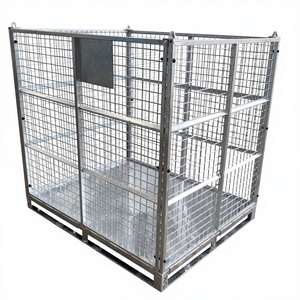 Gabbia per Rifiuti in Rete Metallica Impilabile YOUGU in Acciaio al Carbonio Zincato Anticorrosione, Capacità 1000kg per Magazzino Automatico - Product Image 1