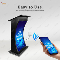 Podio Digital Inteligente Portátil y Resistente con Pantalla LED HD para Conferencias y Aulas