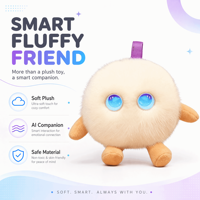 Vente en gros de jouets en peluche électriques intelligents à intelligence artificielle émotionnelle, support OEM/ODM, logo personnalisé, poupée rose douce qui chante, parle et danse pour enfants (produit promotionnel)