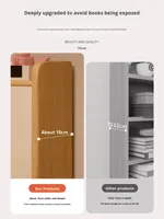 Bureau en bois massif moderne avec bibliothèque intégrée, bureau d'écriture pour ordinateur pour l'étude des enfants, chambre à coucher