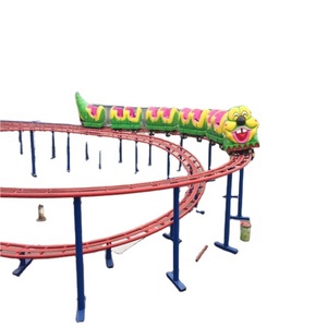 Train miniature Caterpillar Roller Coaster très populaire pour enfants, idéal pour les aires de jeux intérieures et les parcs d'attractions familiaux - Product Image 1