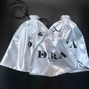 Personalizado cetim embalagem saco de pano para a carteira ou mochila ou bolsa