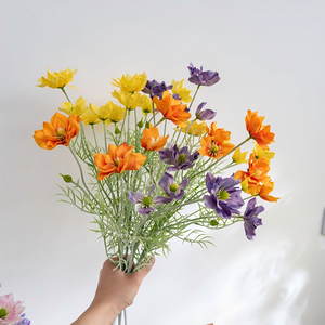 Nueva Oferta, 6 Cabezas de Flores Artificiales de Cosmos, Ramo de Flores de Cosmos para Decoración de Mesa del Hogar - Product Image 3