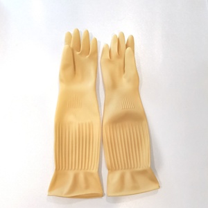 Guantes de goma de alta calidad duraderos a prueba de agua reutilizables de color natural exportados directamente - Product Image 2