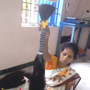 Cabello humano a granel perfecto, precio de fábrica, cabello humano indio Virgen de la india, precio al por mayor, cabello remy a granel, sin henna - Product Image 1