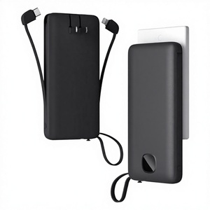 Batterie externe portable pliable <span class=keywords><strong>TESSAN</strong></span> 10000mAh 20W avec prise CA, charge rapide, batterie lithium 18650, port USB unique pour iPhone 16/15/ Voyage - Product Image 4