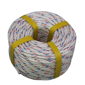 حبل محبوك من البولي بروبين أبيض 7 مم 10 مم أزرق حبل بولي بروبين 100 متر للدفيئة