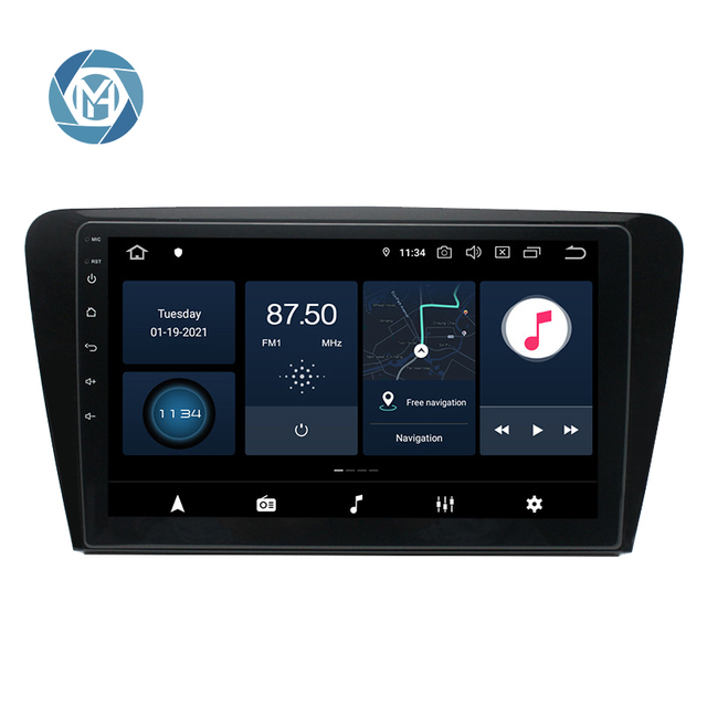 Handsfree RDS Car Play BT 1024*600 Android 9.1 10.1'' Car Stereo Radio FM MP5 for Skoda Octavia 2015-2021