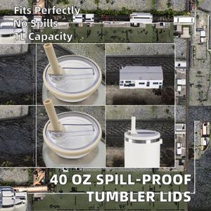 Couvercles de rechange pour gobelets de 40 oz, anti-fuite, nouveaux couvercles pour gobelets de 1 L - Product Image 3