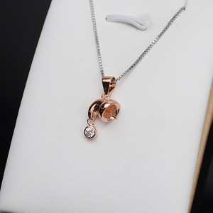 Pendentif en argent S925 en forme de chapeau de Père Noël, accessoire de bijouterie DIY pour femmes, pendentif en perle avec sertissage vide, numéro d'article 638 - Product Image 4