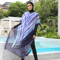 Haute qualité 4 pièces entièrement couvert musulman modeste maillots de bain maillots de bain S-6XL islamique maillots de bain Burkini Pour Femme Musulman