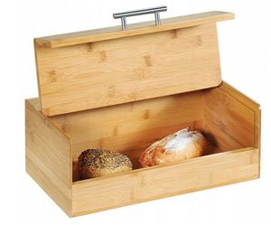 กล่องเก็บขนมปังทรงสี่เหลี่ยมผืนผ้าจากไม้ไผ่ เป็นมิตรกับสิ่งแวดล้อม ทนทาน ใช้งานได้หลากหลาย พร้อมฝาปิด สำหรับเก็บอาหาร รักษาความสดใหม่ - Product Image 2