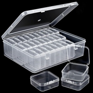 Transparent 30 Compartment Storage Box Plastic Multi Functional Dustproof Organizer For Beads <b>Toys</b> Accessories Rectangle Shape - Product Image 1