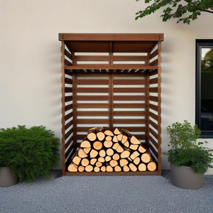 Grand hangar de stockage en <span class=keywords><strong>bois</strong></span> <span class=keywords><strong>extérieur</strong></span> de haute qualité Fire Grill Log Store avec <span class=keywords><strong>bois</strong></span> traité sous pression naturel - Product Image 3