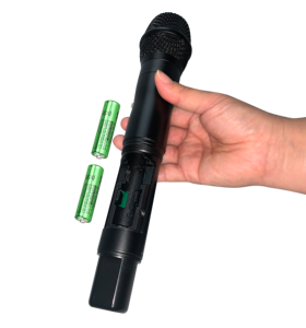 200 метр истинное разнообразие UHF одноканальный 2x100 многочастотный беспроводной микрофон D-9500 - Product Image 5