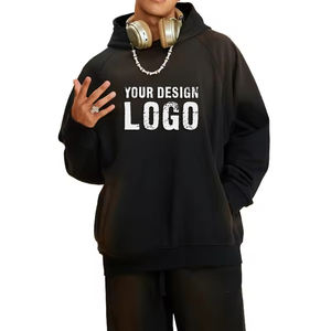 High Street Heavyweight Gradient Color Plus Size Men's <b>Hoodie</b> America Fashion Drop Shoulder Pullover Loose Hoodies for Men - Product Image 2