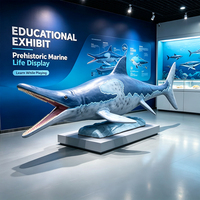 Modèle de requin marin animatronique réaliste, créature marine simulée, décoration pour parc aquatique, piscine, divertissement interactif