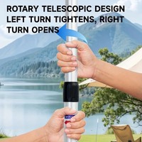 Pôle télescopique en aluminium avec verrouillage à vis pour tentes de camping, tubes durables