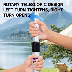 Palo Telescopico in Alluminio con Chiusura a Rotazione per Tende da <span class=keywords><strong>Campeggio</strong></span> Tubi Resistenti - Product Image 2
