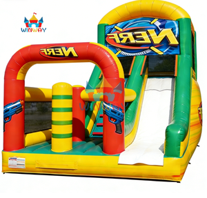 Château gonflable NERF avec toboggan, qualité professionnelle, pour fêtes d'enfants et locations - Product Image 3