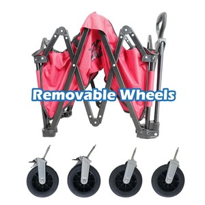 Neuankömmling Tragbarer Kinderwagen Faltbarer 4-Rad-<span class=keywords><strong>Jogger</strong></span>-Strandwagen mit Mesh-Oberlicht für große Hunde zum Camping - Product Image 5