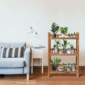 VENTA CALIENTE Soporte para plantas <span class=keywords><strong>Madera</strong></span> Constante Vertical Antideslizante Escalera para plantas Estante para plantas al aire libre - Product Image 3