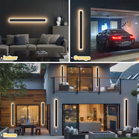 Lámparas de Pared Largas Personalizadas de Aluminio de Grado Aeroespacial, Luz LED Lineal de Pared con Alto CRI y Clasificación IP65 para Uso Residencial en Interiores y Exteriores